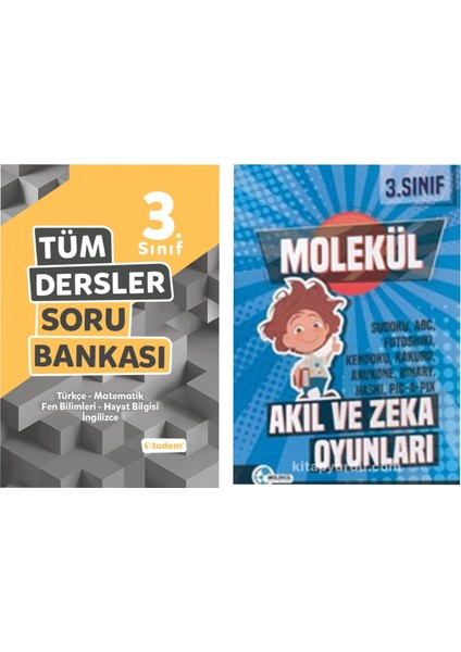 Tudem Yayınları 3. Sınıf Tüm Dersler Soru Bankası + Akıl Zeka Oyunları