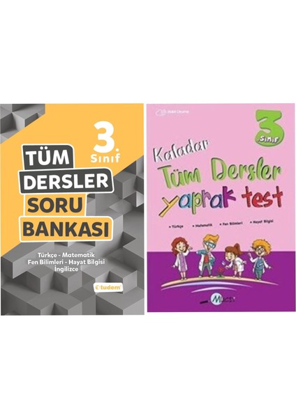 Tudem Yayınları 3. Sınıf Tüm Dersler Soru Bankası + Tüm Dersler Yaprak Test