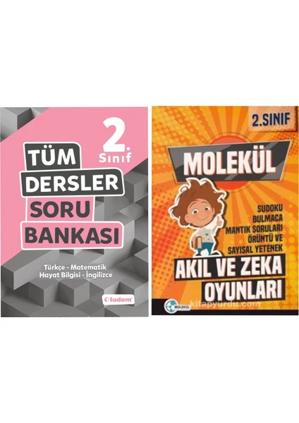 Tudem Yayınları 2. Sınıf Tüm Dersler Soru Bankası + Akıl ve Zeka Oyunları