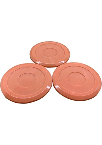 2 Adet Yeşil Renk Air Hockey Elcik ve 3 Adet Turuncu Renk Disk - Havalı Hockey Tokacı ve Diskleri