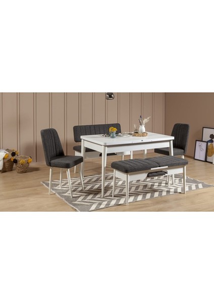 Paris Banklı Yemek Masası Takımı