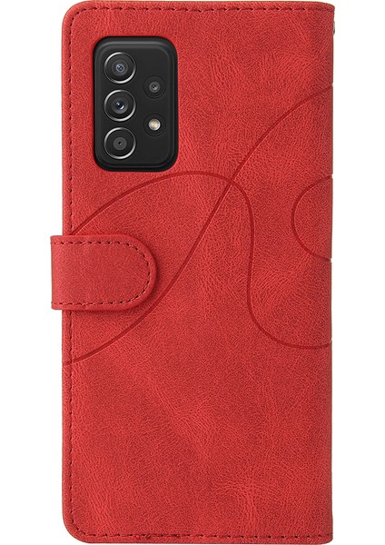 Kt Deri Serisi-1 Stand Özellik Bilek Kayışı Iki Renk Dokunma Stili Pu Deri Deri Flip Cüzdan Telefon Kılıfı Samsung Galaxy A52 4g / 5g / A52S 5g (Yurt Dışından) indirimleri