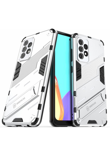 Samsung Galaxy A52 4g / 5g / A52S 5g Için Zırh Şok Geçirmez Askeri Hard Pc + Tpu Tampon Hibrit Koruyucu Kapak (Yurt Dışından)