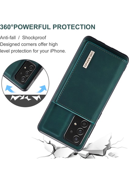 Dg.ming M1 Serisi Samsung Galaxy A52 4g / 5g / A52S 5g Için Çıkarılabilir Manyetik Cüzdanlı Anti-Fall Anti Kickstand Tasarım Telefon Kılıfı (Yurt Dışından) fırsatları