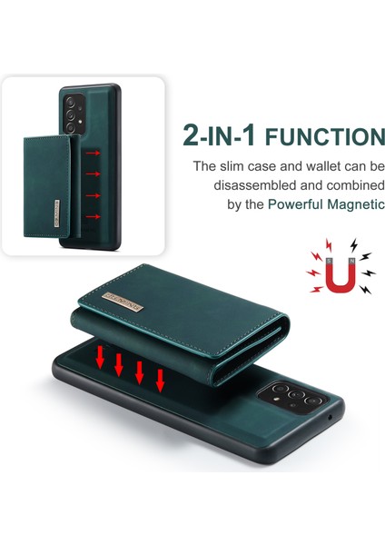Dg.ming M1 Serisi Samsung Galaxy A52 4g / 5g / A52S 5g Için Çıkarılabilir Manyetik Cüzdanlı Anti-Fall Anti Kickstand Tasarım Telefon Kılıfı (Yurt Dışından) indirimleri