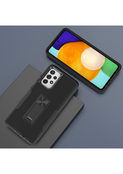 Samsung Galaxy A52 4G/5G/A52S 5g Kickstand Hard Pc + Araba Montajı Metal Sayfası ile Yumuşak Tpu Kılıf (Yurt Dışından) indirimleri