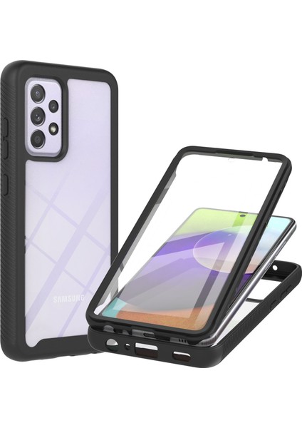 Samsung Galaxy A52 4g / 5g / A52S 5g / A52S 5g Için Tam Kapsama Koruma Pet Ekran Koruyucu + Pc + Tpu Koruyucu Kılıf (Yurt Dışından)