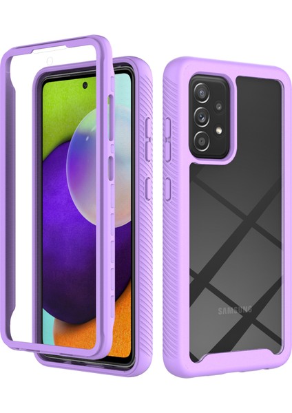 Samsung Galaxy A52 4g / 5g / A52S 5g / A52S 5g Için Tam Kapsama Koruma Pet Ekran Koruyucu + Pc + Tpu Koruyucu Kılıf (Yurt Dışından)