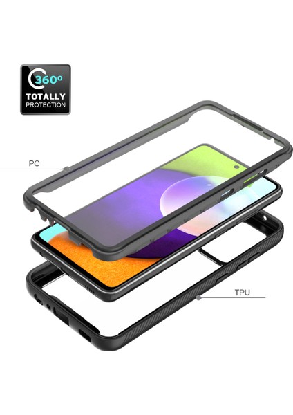 Samsung Galaxy A52 4g / 5g / A52S 5g / A52S 5g Için Tam Kapsama Koruma Pet Ekran Koruyucu + Pc + Tpu Koruyucu Kılıf (Yurt Dışından) modelleri