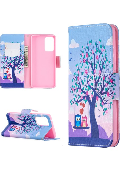 Samsung Galaxy A52 4g / 5g / A52S 5g Için Cüzdan Stand Tasarım Deseni Folio Flip Deri Telefon Kabuğu (Yurt Dışından)