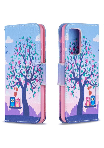 Samsung Galaxy A52 4g / 5g / A52S 5g Için Cüzdan Stand Tasarım Deseni Folio Flip Deri Telefon Kabuğu (Yurt Dışından) fırsatları