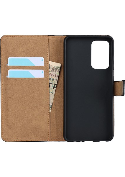 Samsung Galaxy A52 5G/A52 4g Için Premium Orijinal Deri Telefon Folio Flip Cüzdan Stand Kabuğu (Yurt Dışından) indirimleri
