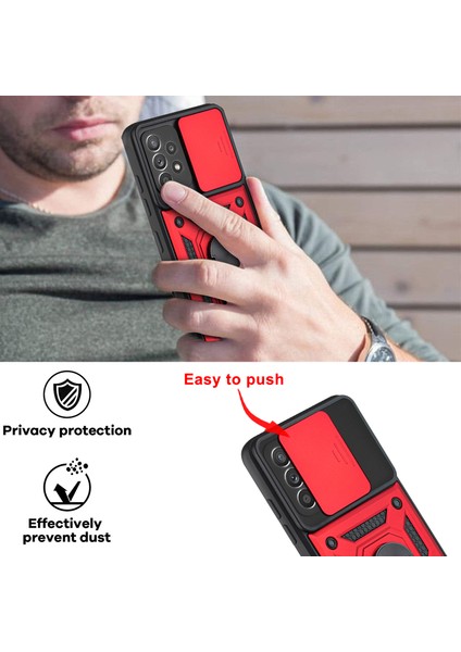 Samsung Galaxy A52 4g / 5g / A52S 5g Için Kickstand ile Kamera Damla Damla Dayanıklı Telefon Kılıfı Kapağı (Yurt Dışından) fırsatları