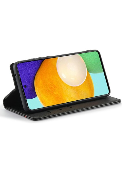 Lc.ımaeke Iyi Korunmuş Deri Kasa Karbon Fiber Desen Telefon Kapağı Cüzdanlı Samsung Galaxy A52 4g / 5g / A52S 5g (Yurt Dışından) fiyatları