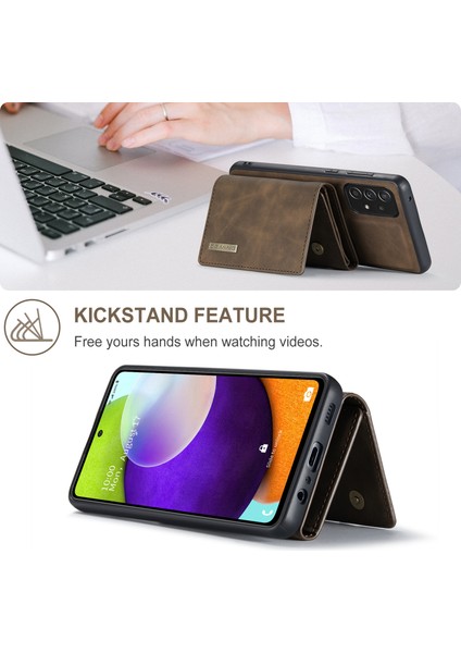 Dg.ming M1 Serisi Samsung Galaxy A52 4g / 5g / A52S 5g Için Çıkarılabilir Manyetik Cüzdanlı Anti-Fall Anti Kickstand Tasarım Telefon Kılıfı (Yurt Dışından) fiyatları