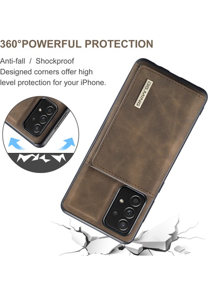 Dg.ming M1 Serisi Samsung Galaxy A52 4g / 5g / A52S 5g Için Çıkarılabilir Manyetik Cüzdanlı Anti-Fall Anti Kickstand Tasarım Telefon Kılıfı (Yurt Dışından) fırsatları