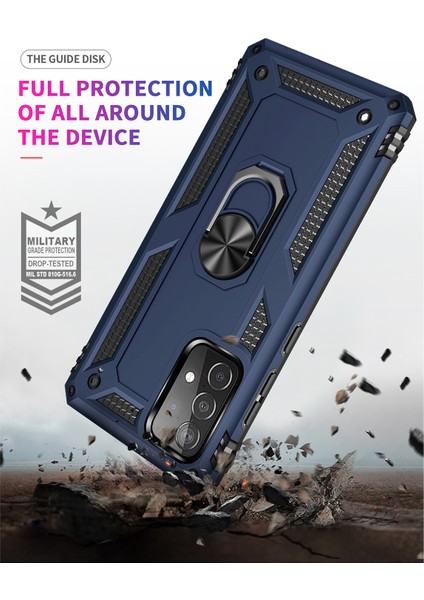 Samsung Galaxy A52 4g / 5g / A52S 5g Için Zırh Anti-Fall Metal Yüzük Kickstand Tasarım Hibrit Pc Tpu Kabuğu (Yurt Dışından) fırsatları