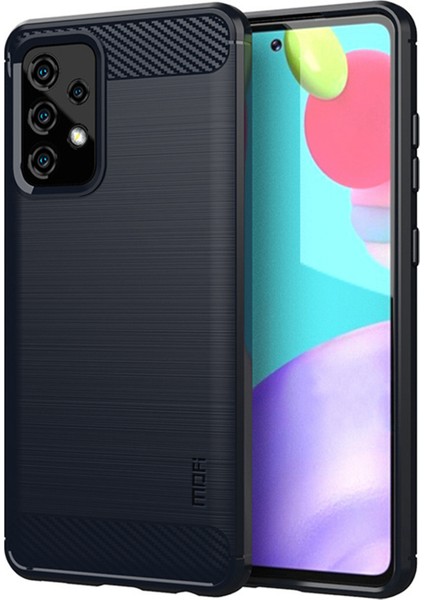 Samsung Galaxy A52 4g / 5g / A52S 5g Için Mofi Karbon Fiber Fırçalanmış Tpu Kapağı (Yurt Dışından)