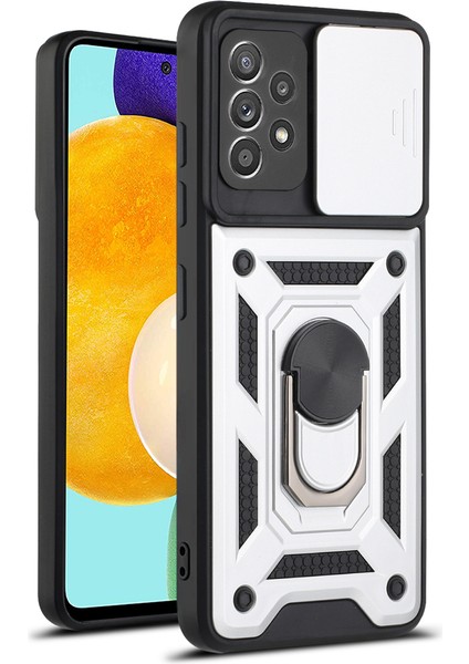Samsung Galaxy A52 4g / 5g / A52S 5g Için Kickstand ile Kamera Damla Damla Dayanıklı Telefon Kılıfı Kapağı (Yurt Dışından)