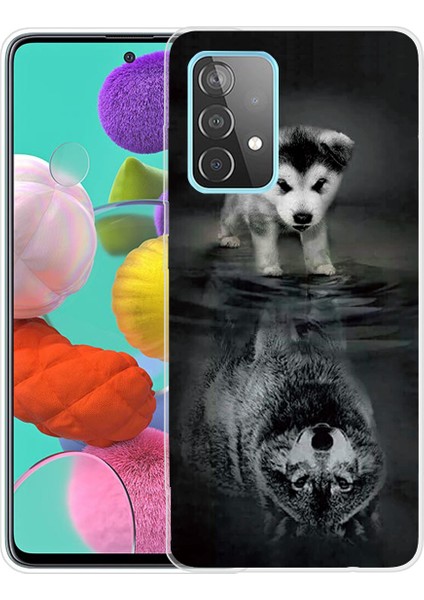Hayvanlar Desen Baskı Tpu Telefon Koruyucu Kapak Kılıfı Samsung Galaxy A52 4g / 5g / A52S 5g (Yurt Dışından)
