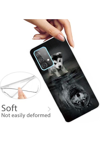 Hayvanlar Desen Baskı Tpu Telefon Koruyucu Kapak Kılıfı Samsung Galaxy A52 4g / 5g / A52S 5g (Yurt Dışından) modelleri