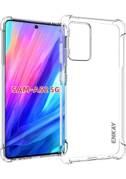 Samsung Galaxy A52 4g / 5g / A52S Için Enkay Shockproof Clear Tpu Kılıfı 5g Kayma Önleyici Koruyucu Kapak (Yurt Dışından)