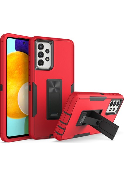 Samsung Galaxy A52 4G/5G/A52S 5g Kickstand Hard Pc + Araba Montajı Metal Sayfası ile Yumuşak Tpu Kılıf (Yurt Dışından)