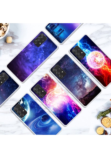 Samsung Galaxy A52 4g / 5g / A52S 5g Için Yıldızlı Gökyüzü Desen Baskı Tpu Yumuşak Cep Telefonu Kılıfı (Yurt Dışından) modelleri