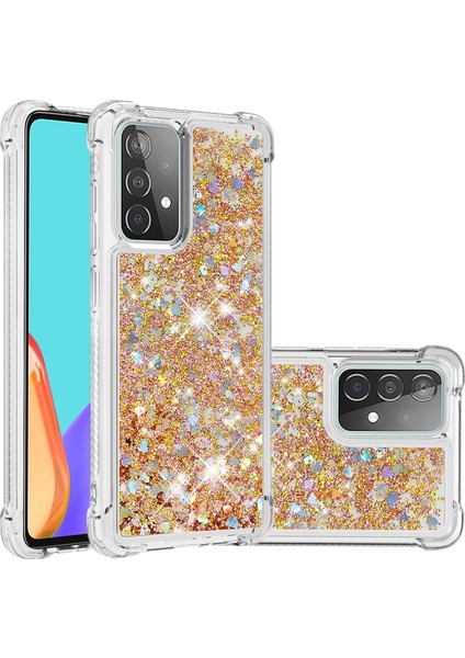 Samsung Galaxy A52 4g / 5g / A52S 5g Için Tpu Anti-Çizgi Dinamik Quicksand Kabuğu (Yurt Dışından)