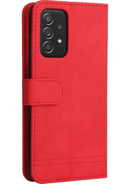 Ağaç Deseni Metal Düğmesi Flip Telefon Kılıfı Pu Deri Cüzdan Samsung Galaxy A52 5G/4G/A52S 5g (Yurt Dışından) fırsatları