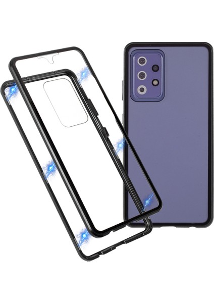 Manyetik Adsorpsiyon Metal Çerçevesi + Çift Taraflı Ultra Açık Temperli Cam Tam Kapsama Galaxy A52 4g / 5g / A52S 5g (Yurt Dışından)
