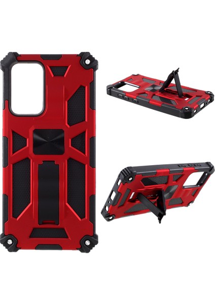 Samsung Galaxy A52 4g / 5g / A52S 5g Için Kickstand ve Manyetik Metal Sayfası ile Pc+Tpu Anti-Drop Kapağı (Yurt Dışından)