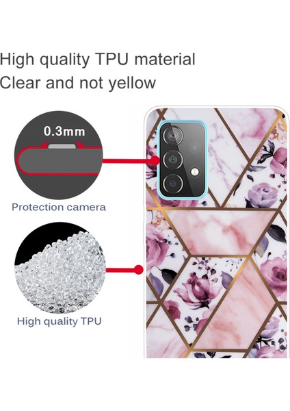 Samsung Galaxy A52 4g / 5g / A52S 5g Mermer Desen Tasarımı Yumuşak Tpu Anti-Çizelge Şok Geçirmez Koruyucu Telefon Kasası (Yurt Dışından) modelleri