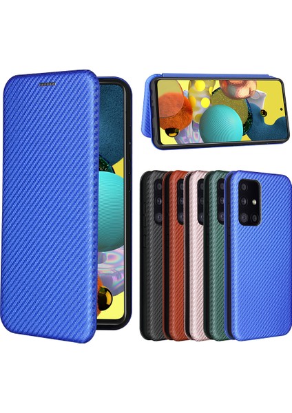 Samsung Galaxy A52 4g / 5g / A52S 5g Için Kart Tutucu Karbon Fiber Deri Otomatik Absorbed Kapak Kılıfı (Yurt Dışından) fiyatları