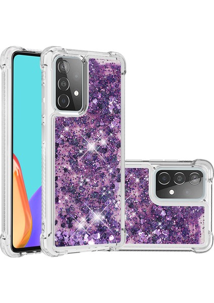 Samsung Galaxy A52 4g / 5g / A52S 5g Için Tpu Anti-Çizgi Dinamik Quicksand Kabuğu (Yurt Dışından)