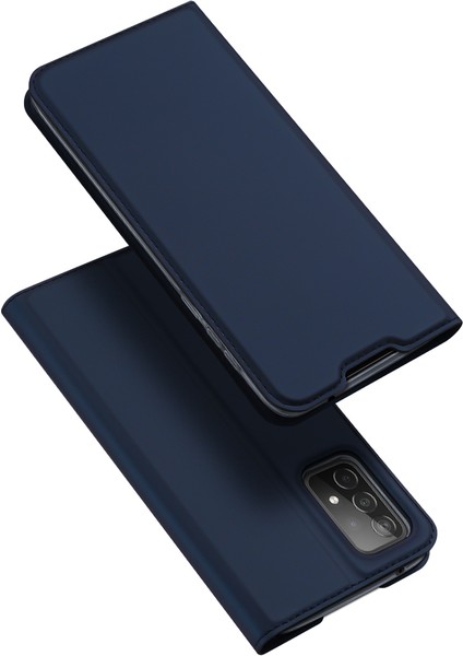 Dux Ducis Skin Pro Serisi Samsung Galaxy A52S/A52 4G/5G/A52S 5g Kart Yuvası Otomatik Emici Deri Cep Telefonu Standı Çantası (Yurt Dışından)