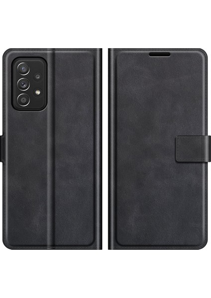 Samsung Galaxy A52 4G/5G/A52S 5g Için Stand ile Premium Pu Deri Anti-Fall Folio Flip Cüzdan Tasarım Manyetik Kıta Telefon Kapağı (Yurt Dışından)