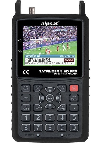 Alpsat Satfinder AS05-HD Pro Görüntülü Uydu Bulucu*ahd*tvı*cvı Test Cihazı