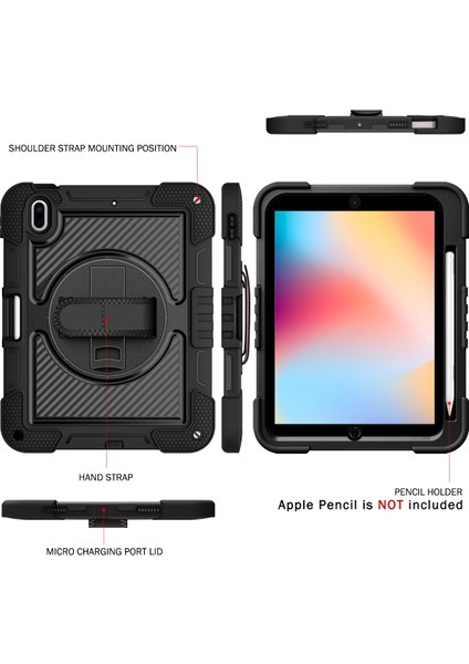 Apple iPad 10. Nesil Tablet Kılıfı - Siyah (Yurt Dışından)