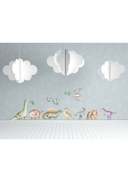 Dinazorlar Seti Çocuk Odası Duvar Sticker, Bebek Odası Duvar Sticker, Duvar Dekoru fırsatları