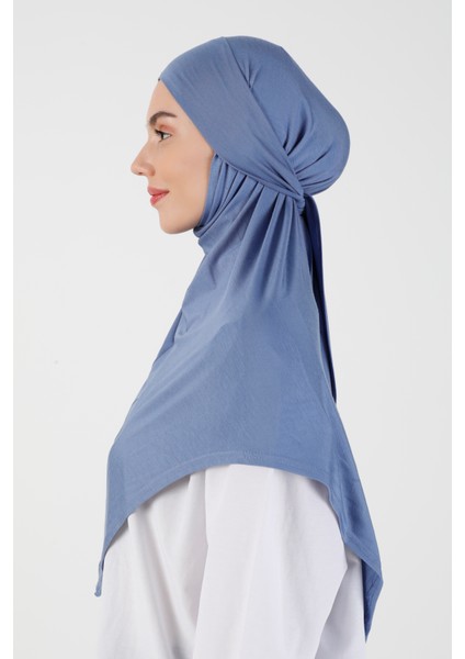Viskon Kemerli Türban - Kot Mavi - Ecardin modelleri