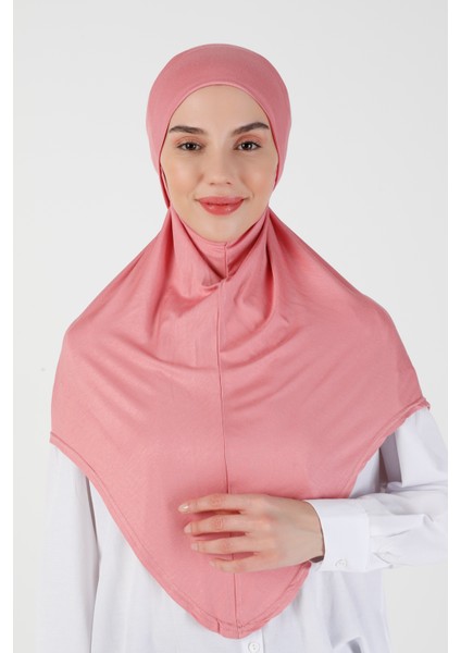 Viskon Kemerli Türban - Gül Kurusu - Ecardin