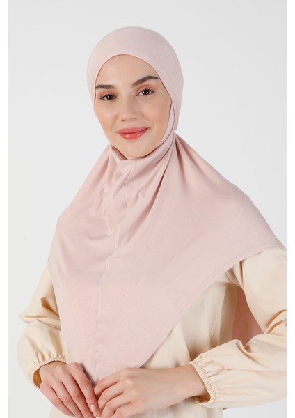 Viskon Kemerli Türban - Pudra - Ecardin