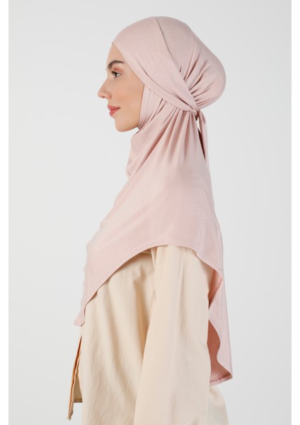 Viskon Kemerli Türban - Pudra - Ecardin modelleri