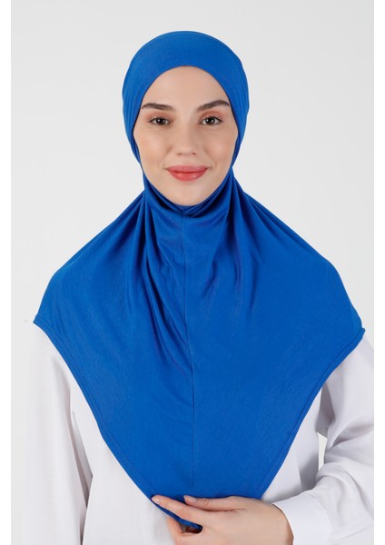 Viskon Kemerli Türban - Saks Mavi - Ecardin