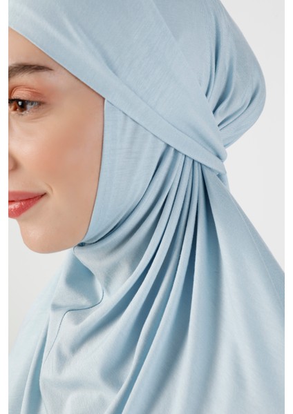Viskon Kemerli Türban - Açık Bebe Mavi - Ecardin fırsatları