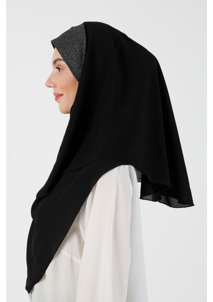 Simli Krep Şal - Siyah - Ecardin modelleri
