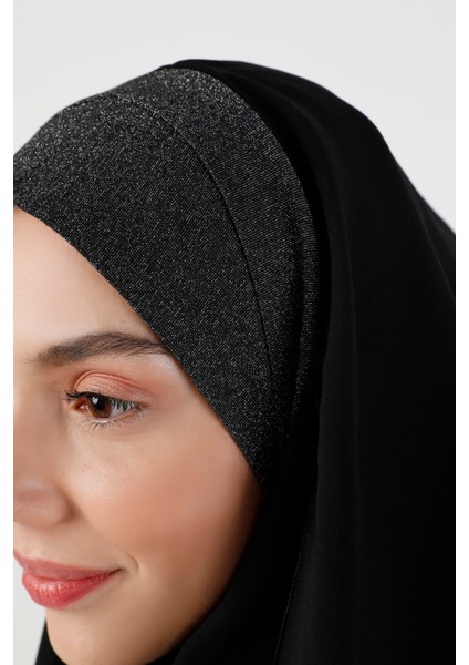 Simli Krep Şal - Siyah - Ecardin fırsatları