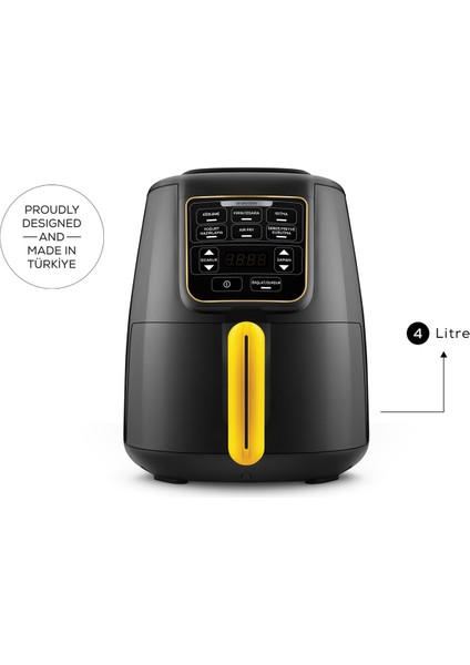 Air Pro Cook Köz XL Airfryer Black Gold 4 Kişilik