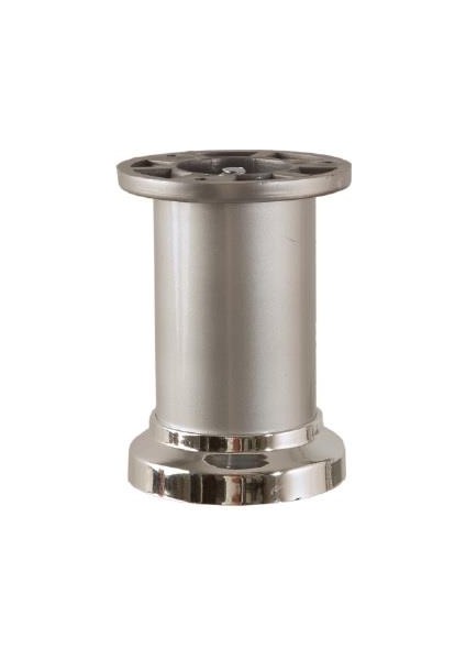 Jumbo Plastik Ayak Q50 x 8 cm Mat Krom